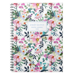 Blommönster Namn DIY Title Blommigt Prayer Anteckningsbok