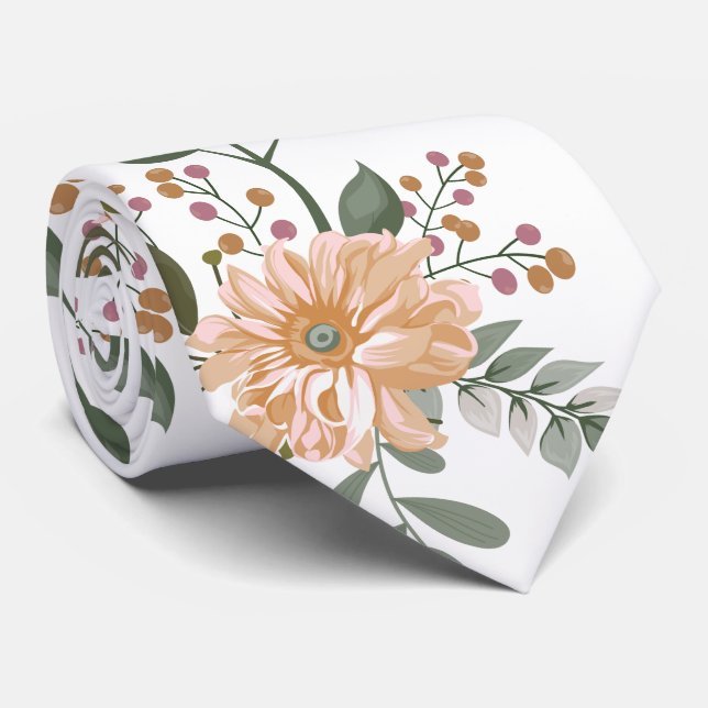 Blommönster Neck Tie Slips (Rullad)