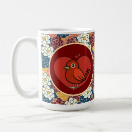 blommönster över hela ytan kaffemugg