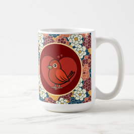 blommönster över hela ytan kaffemugg