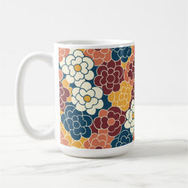 Blommönster över hela ytan kaffemugg