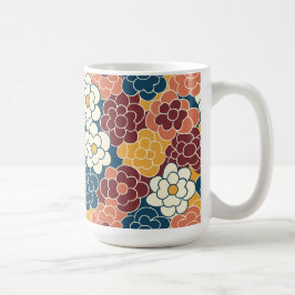 Blommönster över hela ytan kaffemugg