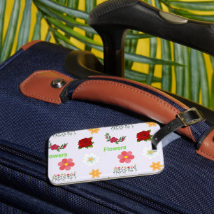 Blommönster på grått bagagebricka