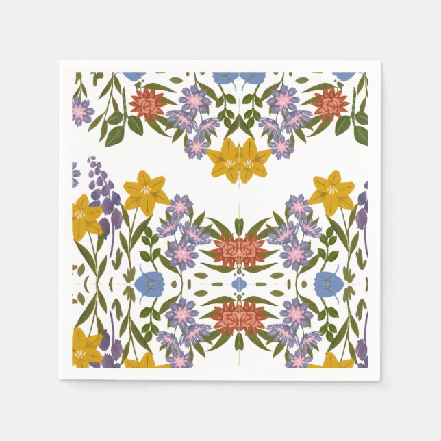 Blommönster Pappersservett (Framsidan)