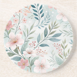 Blommönster Pastell Teckning Underlägg