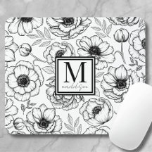 Blommönster Personlig Feminint Monogram