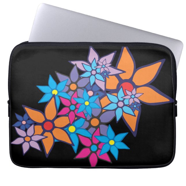 Blommönster-popup-bild Laptop Fodral (Framsidan)