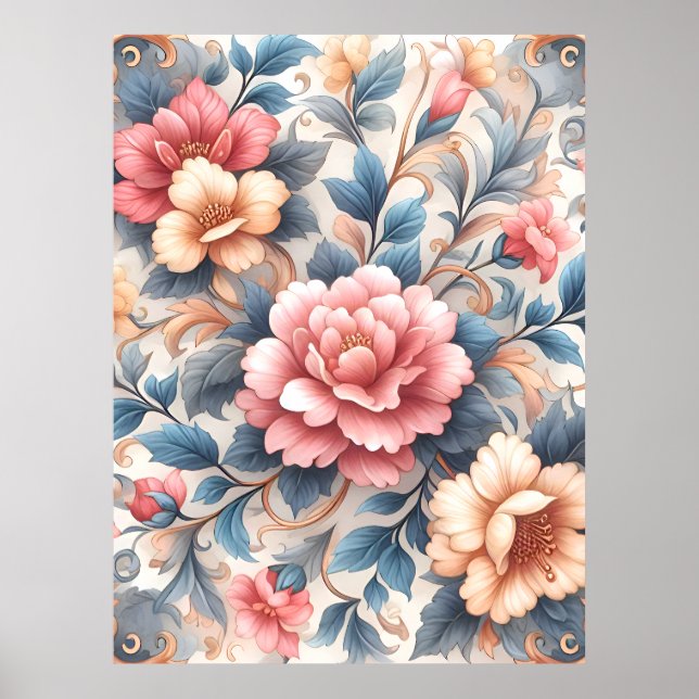 Blommönster Poster (Framsidan)