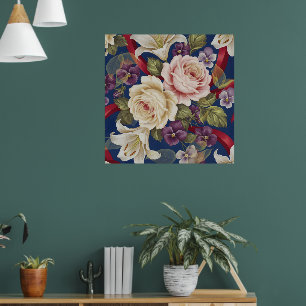 Blommönster Poster