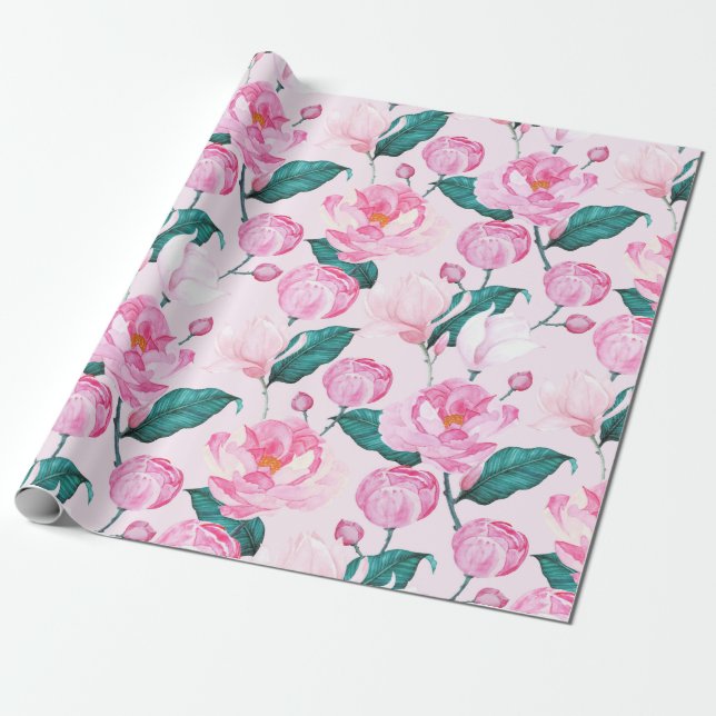 Blommönster Presentpapper (Utrullad)