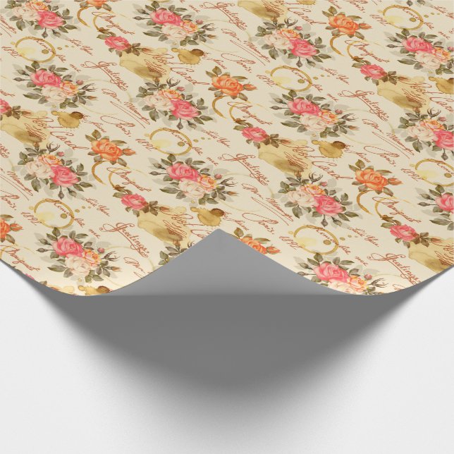 Blommönster Presentpapper (Hörn)