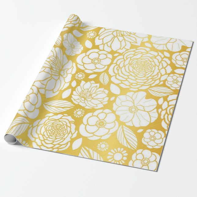 Blommönster Presentpapper (Utrullad)