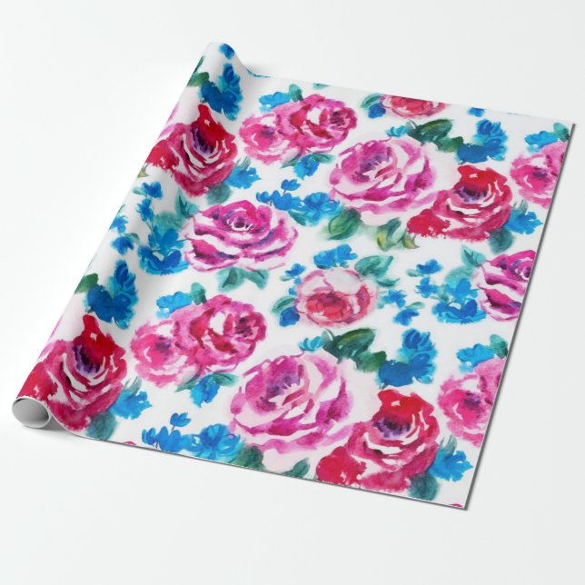 Blommönster Presentpapper (Utrullad)