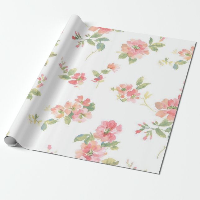 Blommönster Presentpapper (Utrullad)