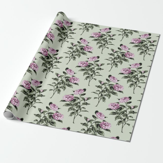 Blommönster Presentpapper (Utrullad)