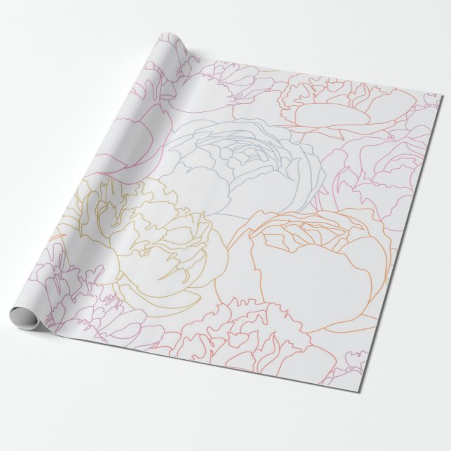 Blommönster Presentpapper (Utrullad)