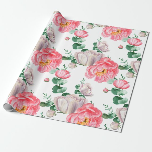 Blommönster Presentpapper (Utrullad)