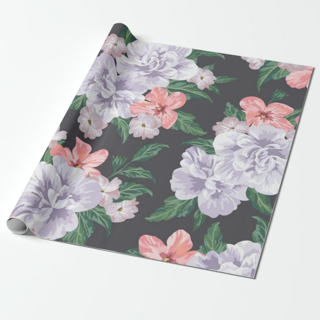 Blommönster Presentpapper (Utrullad)