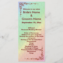 Blommönster Rainbow Hösten Bröllop Program