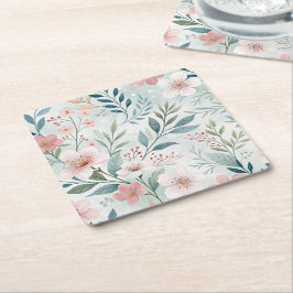 Blommönster ritning underlägg papper kvadrat