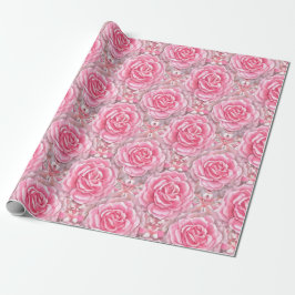 Blommönster Ro Flowers Presentpapper