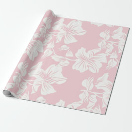 Blommönster Rosa Och Vitt Presentpapper