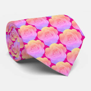 Blommönster Rosa Rosa Abstrakt Gåva Förmån Slips