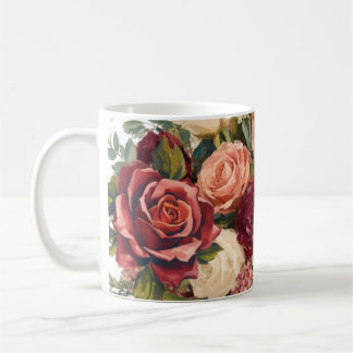blommönster rosor kaffemugg