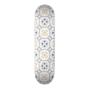 Blommönster Skateboard Bräda 19,5 Cm