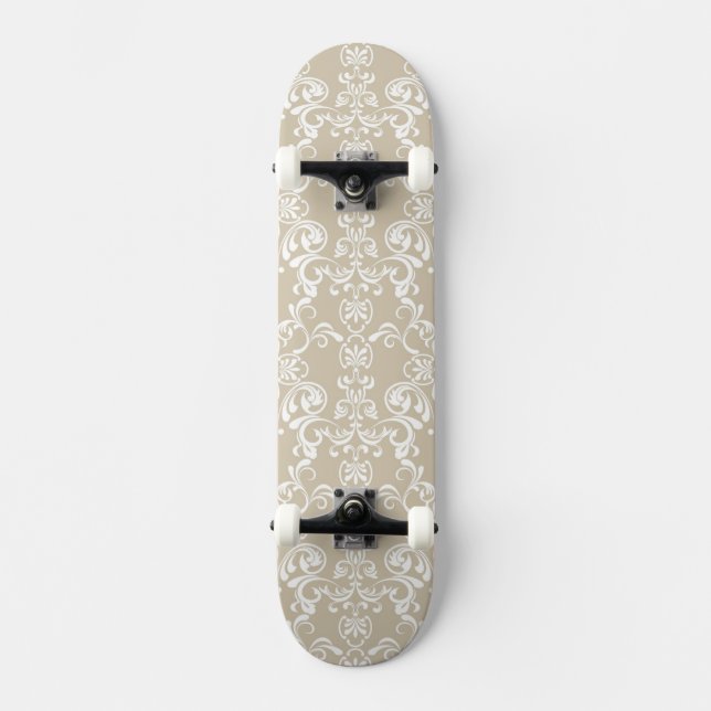 Blommönster Skateboard Bräda 19,5 Cm (Framsida)