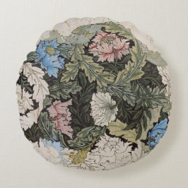 blommönster sketch av art nouveau william morris rund kudde