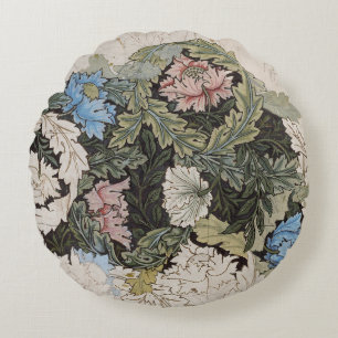 blommönster sketch av art nouveau william morris rund kudde