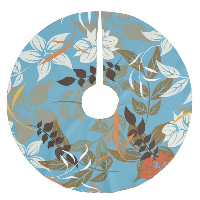 Blommönster: Sömlös Vintage bakåt Julgransmatta Borstad Polyester (Framsidan)