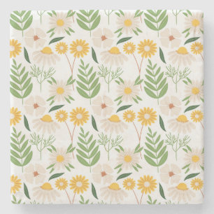 Blommönster Stenunderlägg