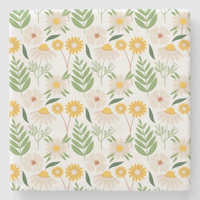 Blommönster Stenunderlägg (Framsidan)
