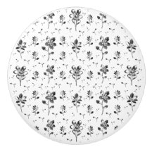 Blommönster, svartvitt