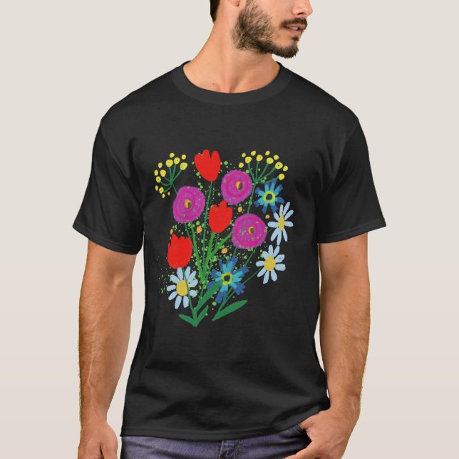 Blommönster  t shirt (Framsida)