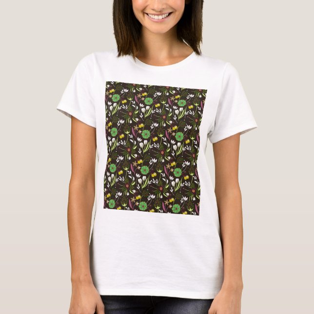 Blommönster T Shirt (Framsida)