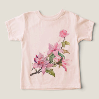 BLOMMÖNSTER T SHIRT FÖR BARN 
