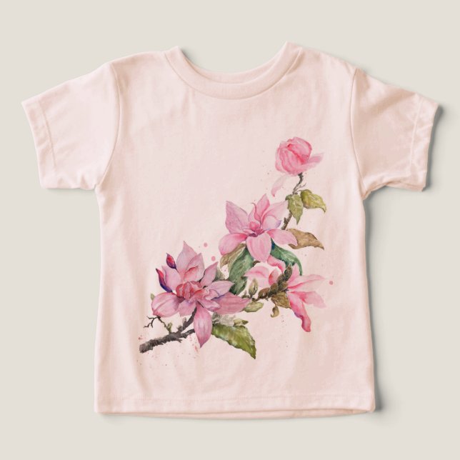 BLOMMÖNSTER T SHIRT FÖR BARN  (Design Framsida)