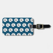 Blommönster tealblått