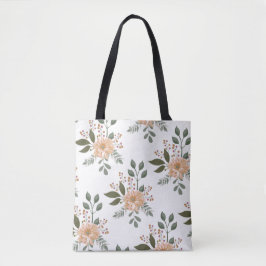 Blommönster Tote Bag Tygkasse