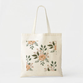 Blommönster Tote Bag Tygkasse