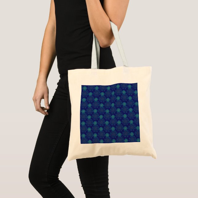 Blommönster Tote Bag Tygkasse (Framsida (produkt))