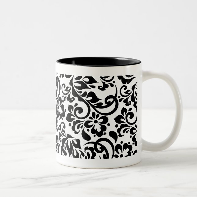 blommönster Två-Tonad mugg (Höger)