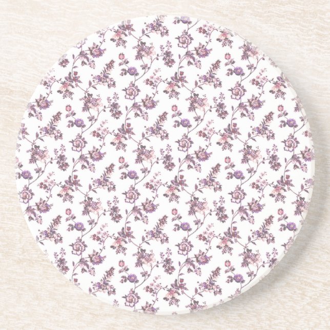 Blommönster Underlägg Sandsten (Framsidan)