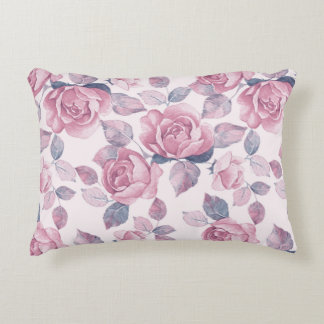 Blommönster. Vintage ro Prydnadskudde