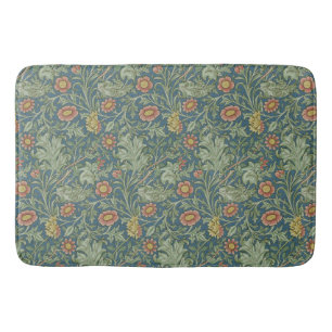 Blommönster William Morris Grönt Rosa Badrumsmatta