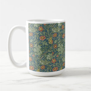 Blommönster William Morris Grönt Rosa Kaffemugg