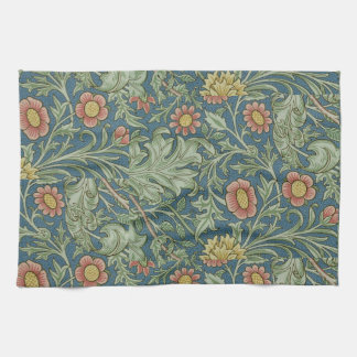 Blommönster William Morris Grönt Rosa Kökshandduk